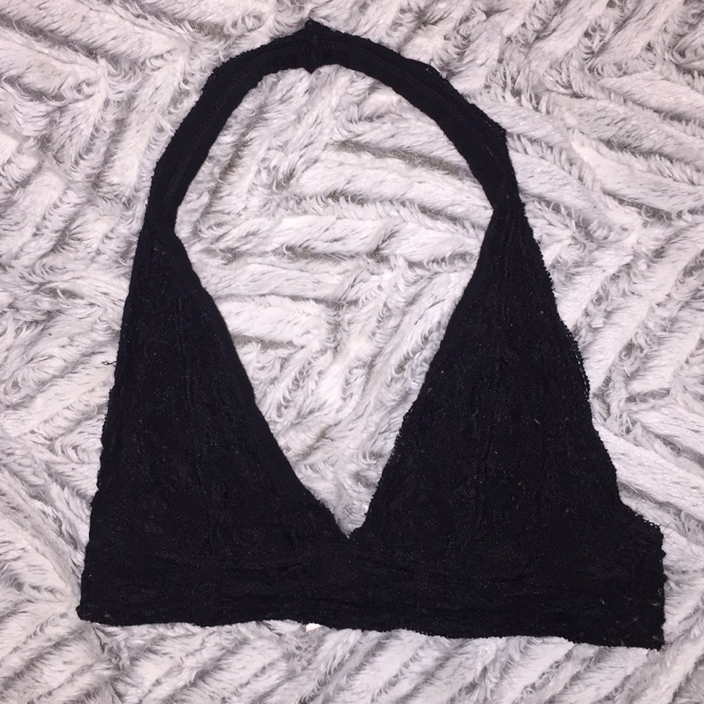 Black Urban Outfitters Lace Halter Bralette